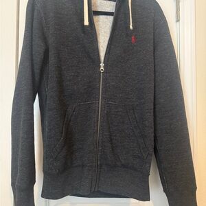 Ralph Lauren Charcoal Zip-Up Hoodie